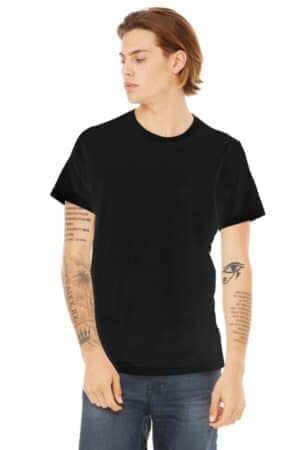 BLACK BC3650 bella canvas unisex poly-cotton short sleeve tee