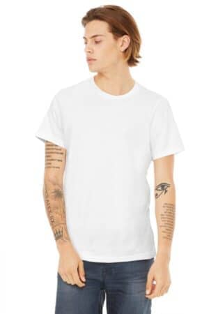 WHITE BC3650 bella canvas unisex poly-cotton short sleeve tee
