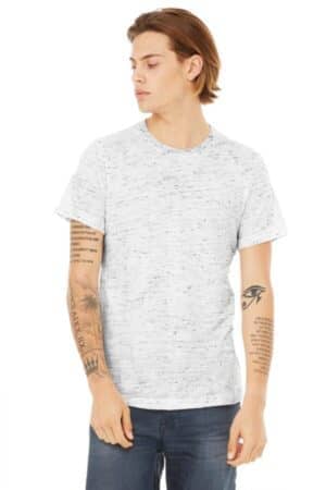 WHITE MARBLE BC3650 bella canvas unisex poly-cotton short sleeve tee