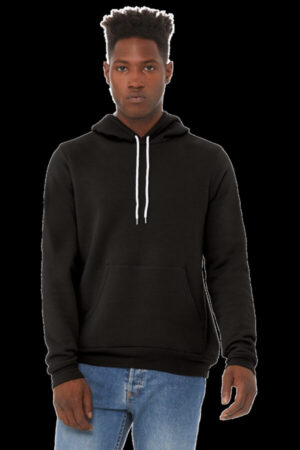 DTG BLACK BC3719 bella canvas unisex sponge fleece pullover hoodie