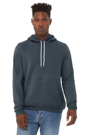 DTG DARK GREY BC3719 bella canvas unisex sponge fleece pullover hoodie
