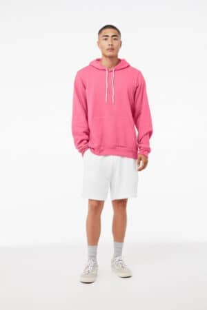 HEATHER CHARITY PINK HEATHER CHARITY PINK BC3719 bella canvas unisex sponge fleece pullover hoodie