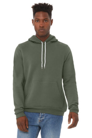 MILITARY GREEN BC3719 bella canvas unisex sponge fleece pullover hoodie