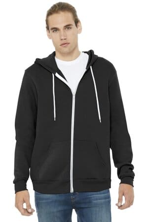 BLACK BC3739 bella canvas unisex sponge fleece full-zip hoodie