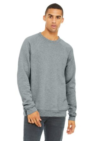 ATHLETIC HEATHER BC3901 bella canvas unisex sponge fleece raglan sweatshirt