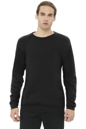 BLACK BC3901 bella canvas unisex sponge fleece raglan sweatshirt