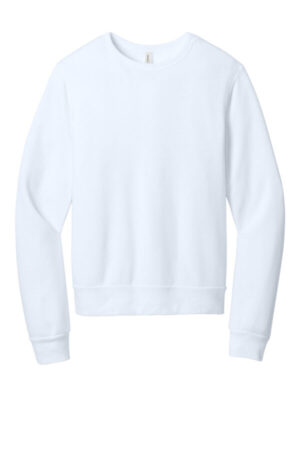 WHITE BC3911 bella canvas unisex sponge fleece classic crewneck sweatshirt