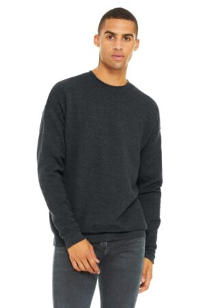 DARK GREY HEATHER DARK GREY HEATHER BC3945 bella canvas unisex sponge fleece drop shoulder sweatshirt