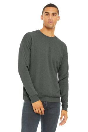 DEEP HEATHER DEEP HEATHER BC3945 bella canvas unisex sponge fleece drop shoulder sweatshirt
