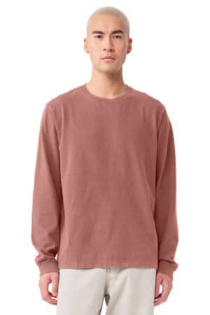 WASHED CHESTNUT WASHED CHESTNUT BC4851GD bella canvas unisex heavyweight garment-dyed long sleeve tee