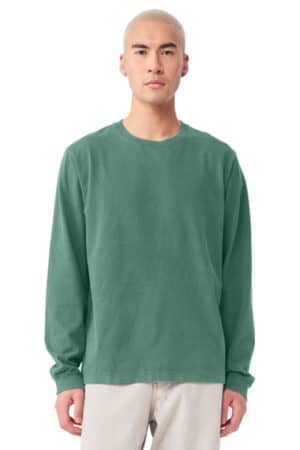 WASHED PINE WASHED PINE BC4851GD bella canvas unisex heavyweight garment-dyed long sleeve tee