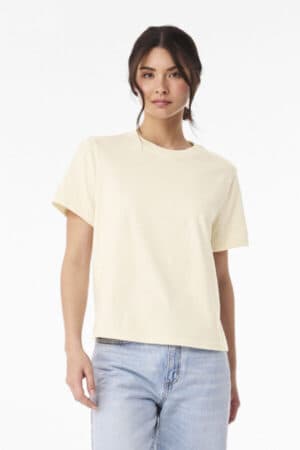 NATURAL BC6110 bella canvas women's 6-ounce heavyweight tee