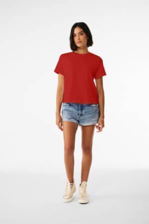 RED BC6110 bella canvas women's 6-ounce heavyweight tee