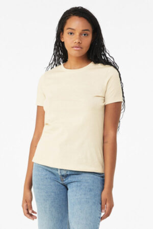 NATURAL BC6400 bella canvas women's relaxed jersey short sleeve tee