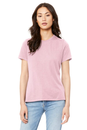 PINK BC6400 bella canvas women's relaxed jersey short sleeve tee