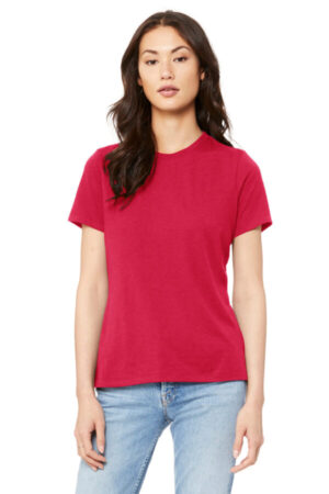 RED BC6400 bella canvas women's relaxed jersey short sleeve tee