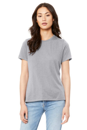 SOLID ATHLETIC GREY BC6400 bella canvas women's relaxed jersey short sleeve tee