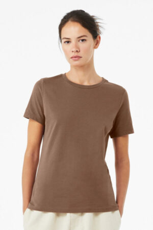 VINTAGE BROWN BC6400 bella canvas women's relaxed jersey short sleeve tee