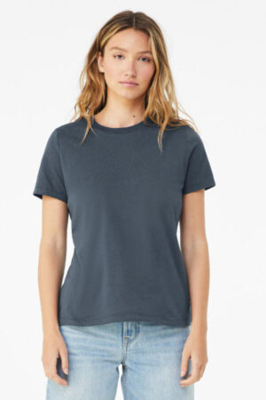 VINTAGE NAVY BC6400 bella canvas women's relaxed jersey short sleeve tee
