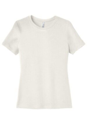 VINTAGE WHITE BC6400 bella canvas women's relaxed jersey short sleeve tee