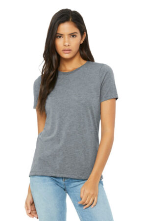 ATHLETIC GREY TRIBLEND Bella canvas BC6413 bella canvas women's relaxed triblend tee