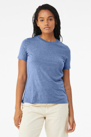 BLUE TRIBLEND Bella canvas BC6413 bella canvas women's relaxed triblend tee