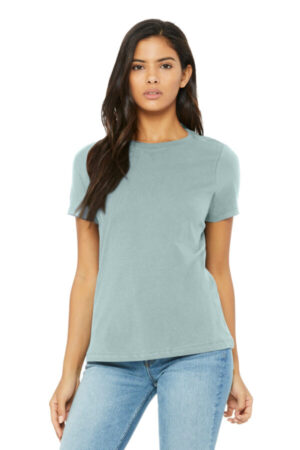 DUSTY BLUE TRIBLEND Bella canvas BC6413 bella canvas women's relaxed triblend tee