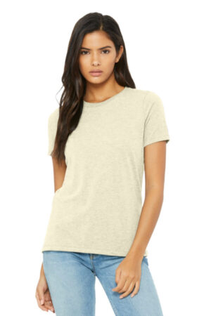 OATMEAL TRIBLEND Bella canvas BC6413 bella canvas women's relaxed triblend tee