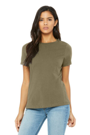OLIVE TRIBLEND Bella canvas BC6413 bella canvas women's relaxed triblend tee