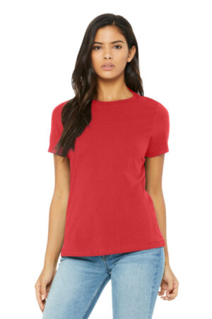 RED TRIBLEND Bella canvas BC6413 bella canvas women's relaxed triblend tee