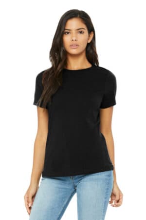 SOLID BLACK TRIBLEND Bella canvas BC6413 bella canvas women's relaxed triblend tee