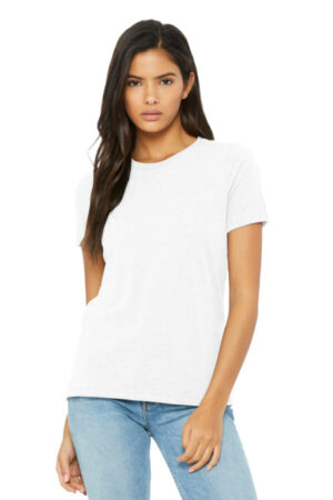 SOLID WHITE TRIBLEND Bella canvas BC6413 bella canvas women's relaxed triblend tee