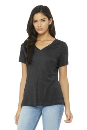 BC6415 bella canvas women's relaxed triblend v-neck tee