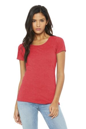 RED TRIBLEND BC8413 bella canvas women's triblend short sleeve tee