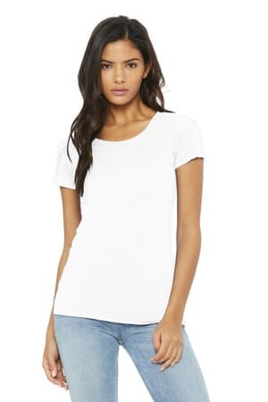 SOLID WHITE TRIBLEND BC8413 bella canvas women's triblend short sleeve tee