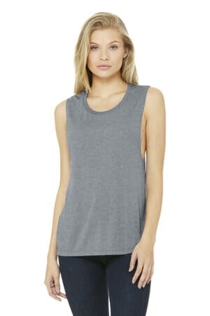 ATHLETIC HEATHER BC8803 bella canvas women's flowy scoop muscle tank
