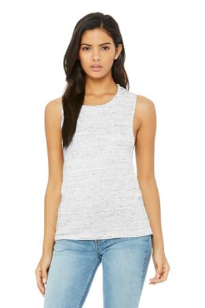 WHITE MARBLE BC8803 bella canvas women's flowy scoop muscle tank