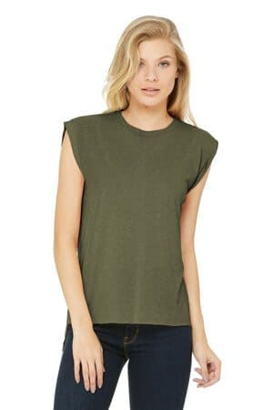 BC8804 bella canvas women's flowy muscle tee with rolled cuffs