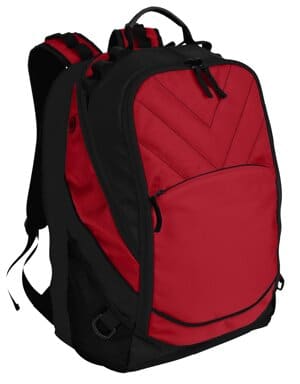 CHILI RED/ BLACK BG100 port authority xcape computer backpack