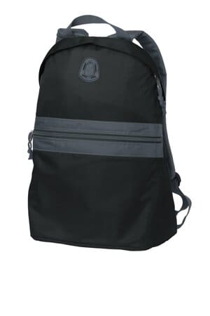 NEARLY BLACK/ SMOKE GREY BG202 port authority nailhead backpack