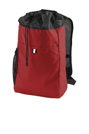 CHILI RED/ BLACK BG211 port authority hybrid backpack