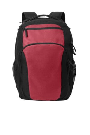 RICH RED/ BLACK BG232 port authority transport backpack