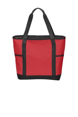 CHILI RED/ BLACK BG411 port authority on-the-go tote