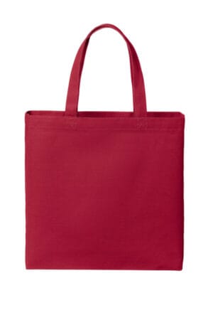 DEEP RED BG424 port authority cotton canvas tote