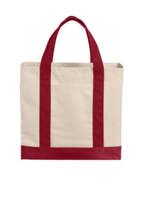 BG429 port authority cotton canvas two-tone tote