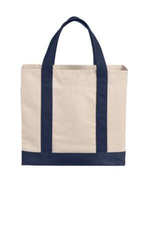 BG429 port authority cotton canvas two-tone tote