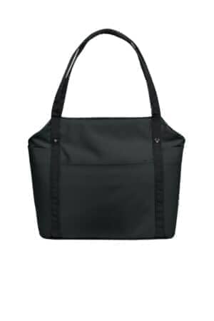 DEEP BLACK BG472 port authority matte oxford tote