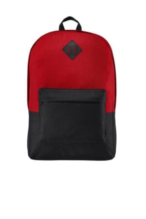 TRUE RED/ BLACK BG7150 port authority retro backpack