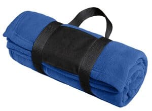 TRUE ROYAL BP20 port authority fleece blanket with carrying strap