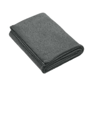 GREY SMOKE HEATHER BP46 port authority arc sweater fleece blanket